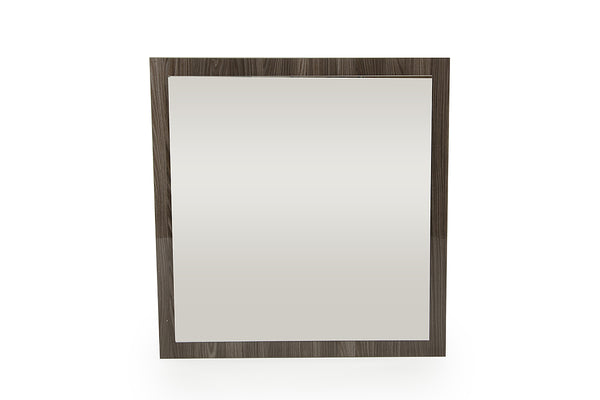 Homeroots 41" Gray Square Wood Framed Accent Mirror  Mdf 282566