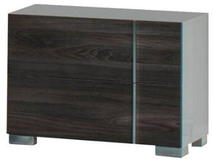 Homeroots Italian Modern White & Grey Right Nightstand   282572