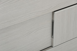 Homeroots 66" Gray Three Drawer Double Dresser  Manufactured Wood 282575