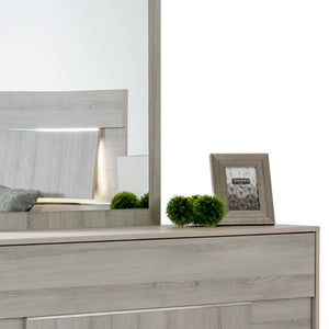 Homeroots 66" Gray Three Drawer Double Dresser  Manufactured Wood 282575