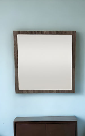 Homeroots 41" Grey Mdf  Veneer  And Glass Mirror  Mdf 282605
