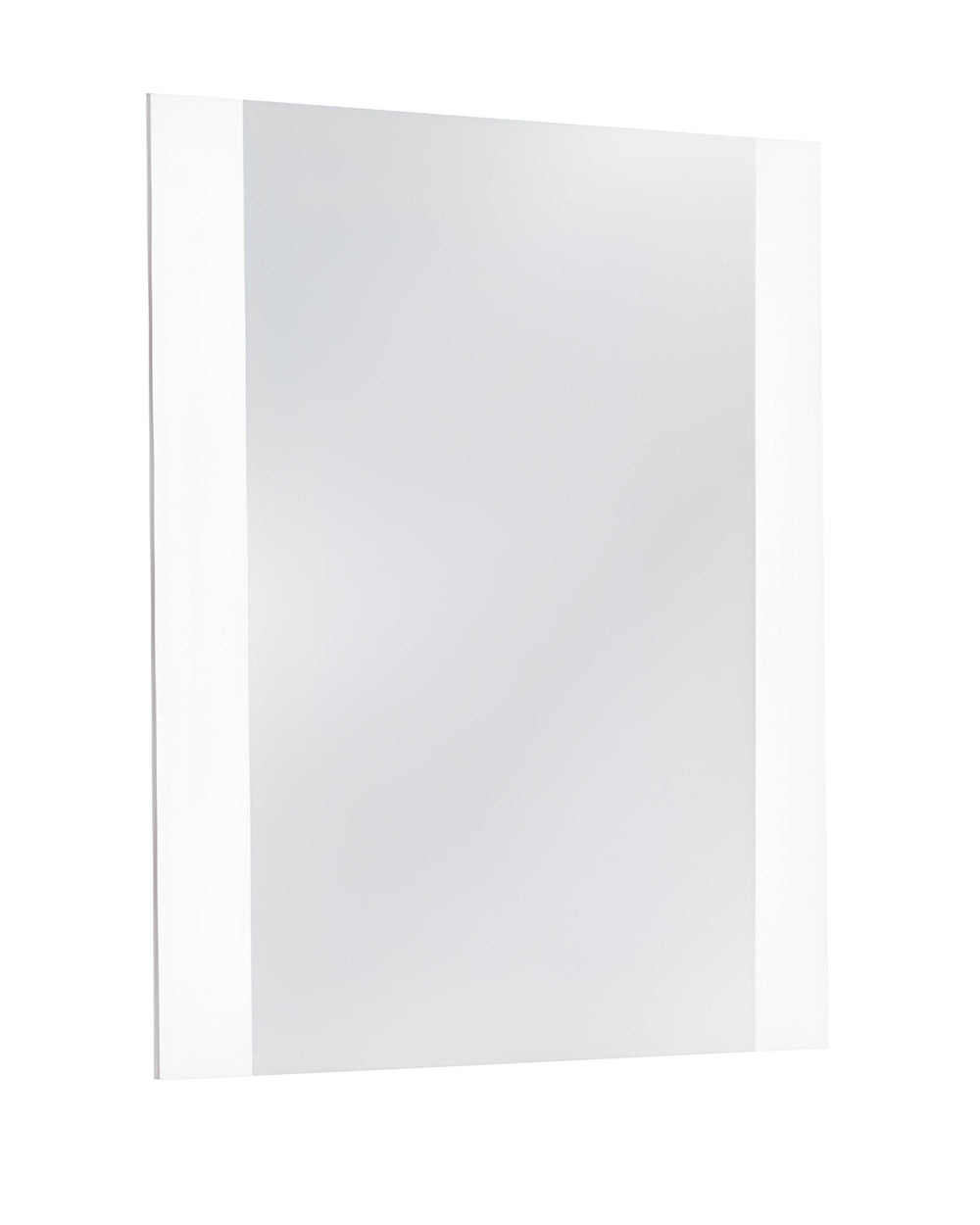 Homeroots 39" White Mdf  Steel  And Glass Mirror  Mdf 282623