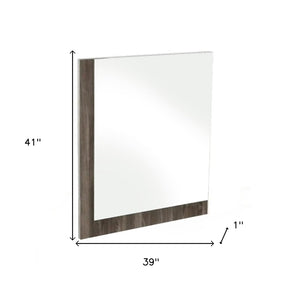 Homeroots 41" Ebony Framed Dresser Mirror Ebony Mdf 282643