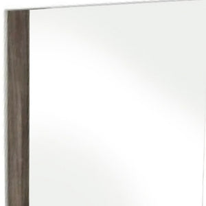HomeRoots 41" Stylish Mounted Dresser Mirror – Industrial Design with Durable Frame for a Modern Bedroom Touch Ebony 282643