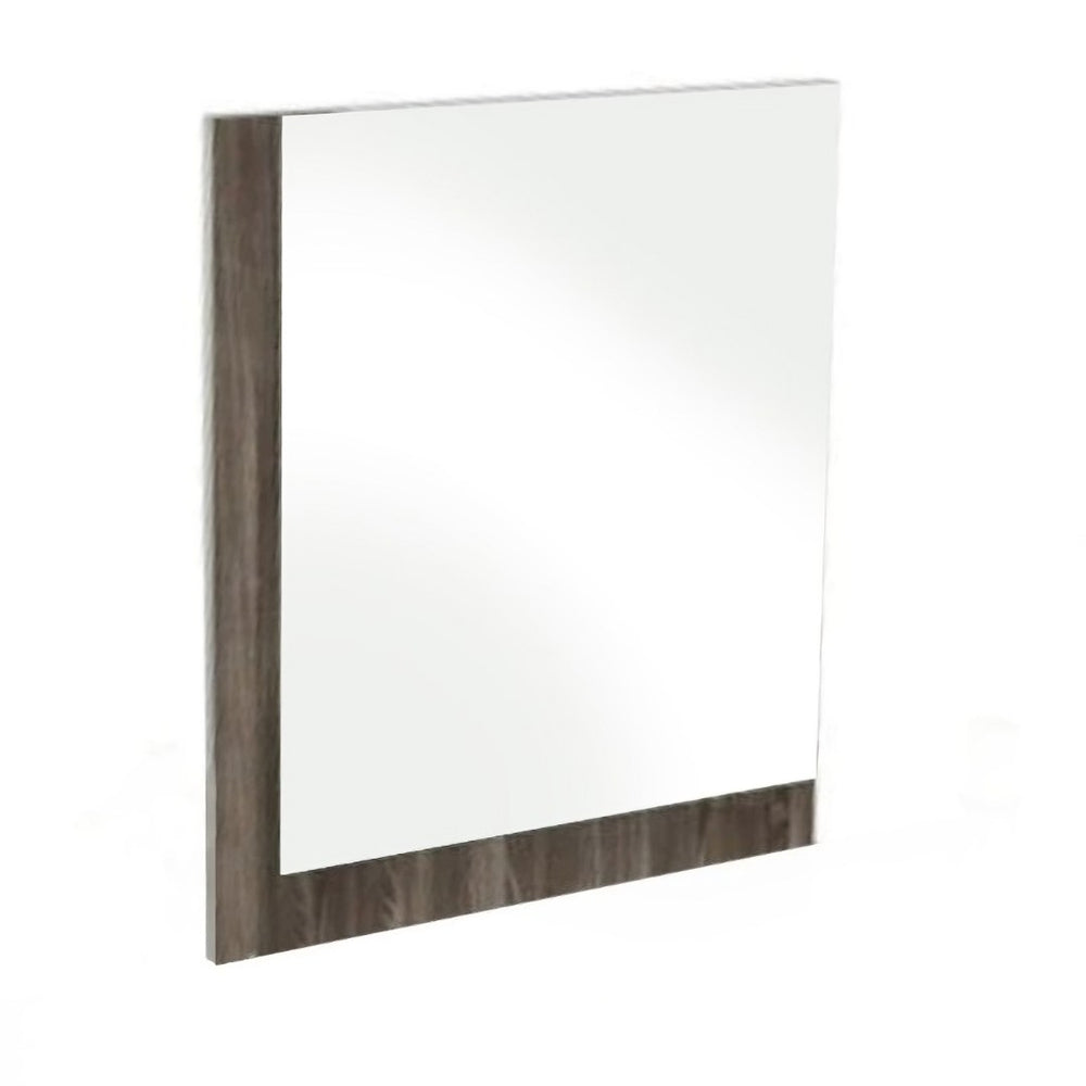 HomeRoots 41" Stylish Mounted Dresser Mirror – Industrial Design with Durable Frame for a Modern Bedroom Touch Ebony 282643