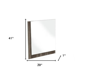 Homeroots 41" Gray Framed Dresser Mirror Grey Mdf 282644