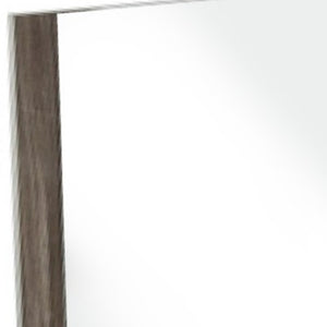 HomeRoots 41" Stylish Mounted Dresser Mirror – Industrial Design with Durable Frame for a Modern Bedroom Touch Grey 282644