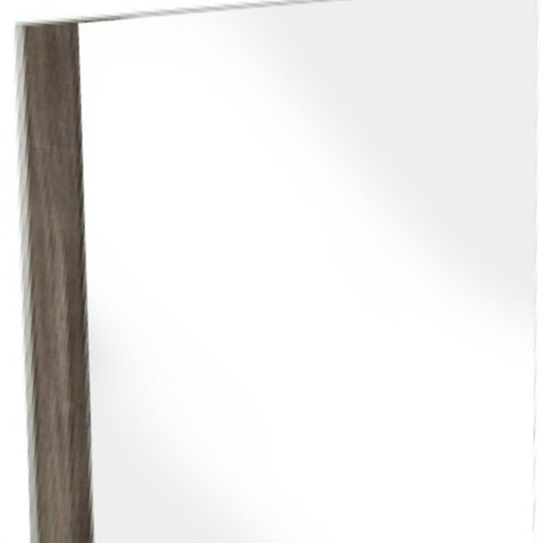 HomeRoots 41" Stylish Mounted Dresser Mirror – Industrial Design with Durable Frame for a Modern Bedroom Touch Grey 282644