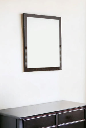 Homeroots 41" Ebony Framed Dresser Mirror  Mdf 282659