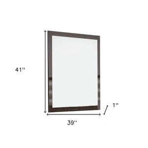 Homeroots 41" Ebony Framed Dresser Mirror  Mdf 282659