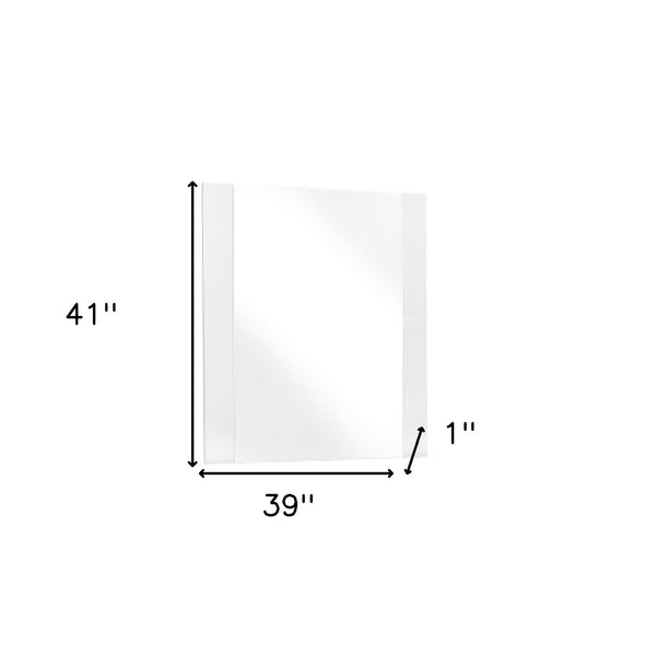 Homeroots 41" White Framed Dresser Mirror  Mdf 282682