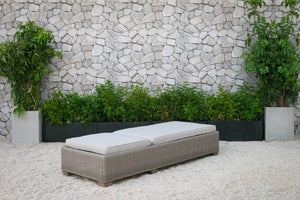 HomeRoots 75" Brown Chaise Lounge with Beige Cushion - Stylish Outdoor Recliner for Ultimate Comfort & Relaxation 282700