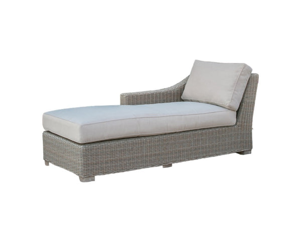 Homeroots Three Piece Outdoor Gray Rattan Sectional Seating Group With Beige Cushions  Aluminum 282706