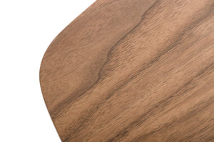 Homeroots 16" Walnut Veneer  Metal  And Glass Coffee Table   282733