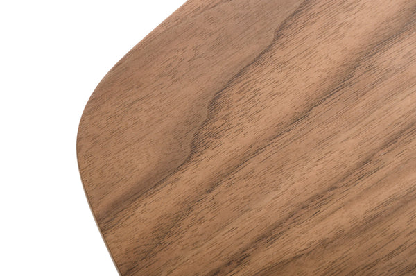 Homeroots 16" Walnut Veneer  Metal  And Glass Coffee Table   282733