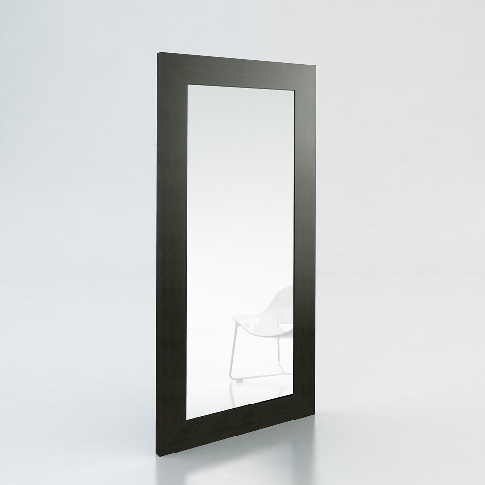 Homeroots 79" Wenge Mdf  Veneer  And Glass Mirror  Wood 282736