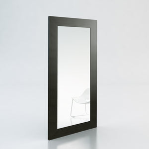 Homeroots 79" Wenge Mdf  Veneer  And Glass Mirror  Wood 282736