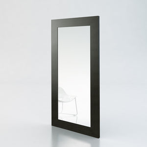 Homeroots 79" Wenge Mdf  Veneer  And Glass Mirror  Wood 282736
