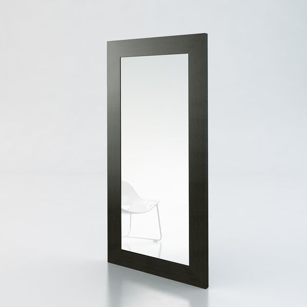 Homeroots 79" Wenge Mdf  Veneer  And Glass Mirror  Wood 282736