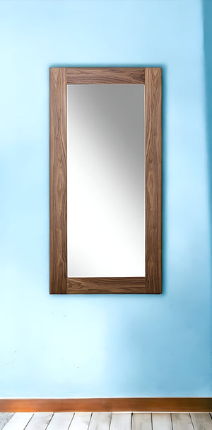 Homeroots 79" Brown Framed Full Length Hanging Mirror  Wood 282737