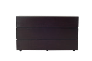 Homeroots 43" Dark Brown Mdf Three Drawer Dresser  Manufactured Wood 282739