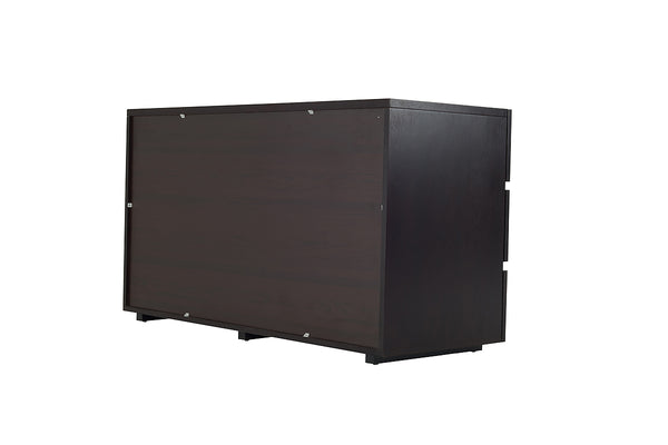 Homeroots 43" Dark Brown Mdf Three Drawer Dresser  Manufactured Wood 282739