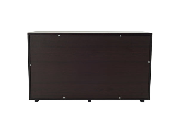 Homeroots 43" Dark Brown Mdf Three Drawer Dresser  Manufactured Wood 282739