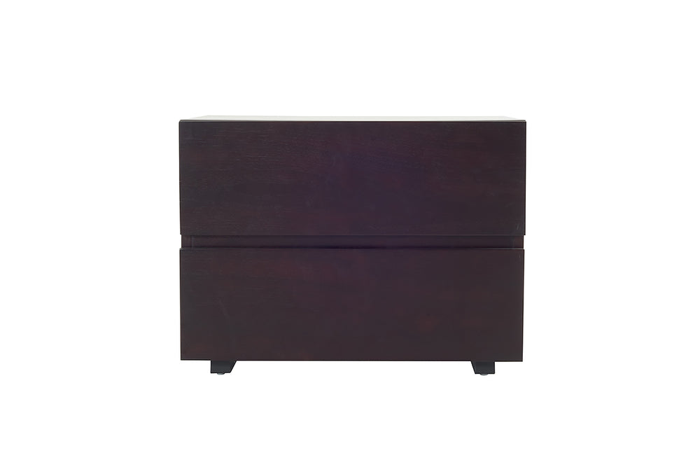 Homeroots 18" Wenge Veneer And Mdf Nightstand   282741