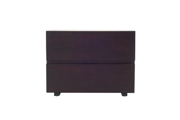 Homeroots 18" Wenge Veneer And Mdf Nightstand   282741