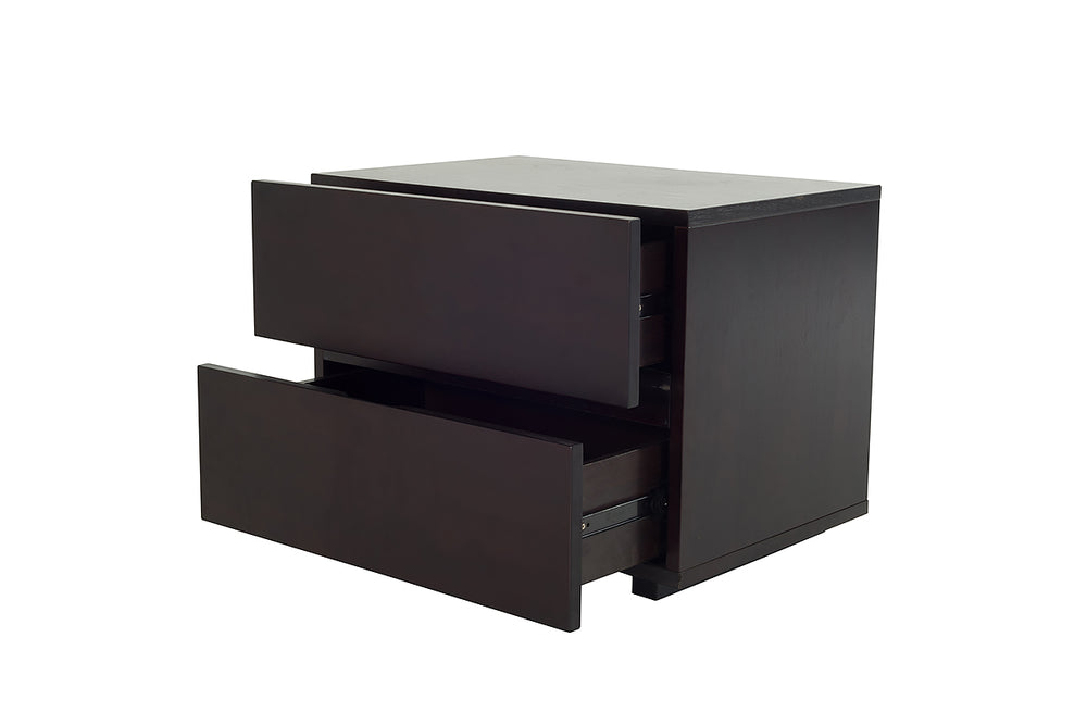 Homeroots 18" Wenge Veneer And Mdf Nightstand   282741