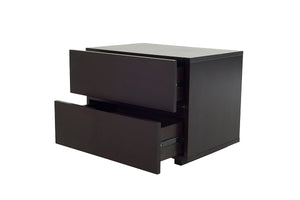 Homeroots 18" Wenge Veneer And Mdf Nightstand   282741