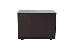 Homeroots 18" Wenge Veneer And Mdf Nightstand   282741