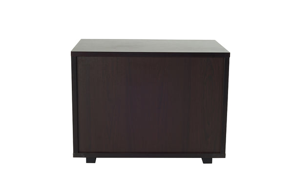 Homeroots 18" Wenge Veneer And Mdf Nightstand   282741