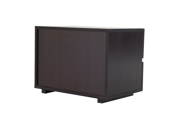 Homeroots 18" Wenge Veneer And Mdf Nightstand   282741