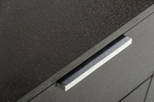 Homeroots 30" Wenge Veneer And Steel Office Desk   282743