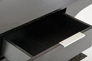 Homeroots 30" Wenge Veneer And Steel Office Desk   282743