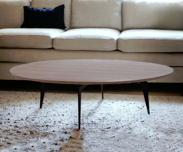 Homeroots 11" Walnut Veneer And Metal Coffee Table Set   282754