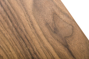 Homeroots 30" Walnut Veneer And Steel Console Table   282772