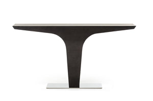 Homeroots 30" Wenge Veneer And Steel Console Table   282774