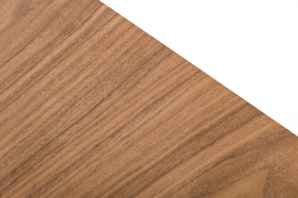 Homeroots 30" Walnut Veneer And Steel Office Desk   282776