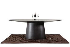 Homeroots 30" Wenge Veneer Oval Dining Table  Wood,Manufactured 282791
