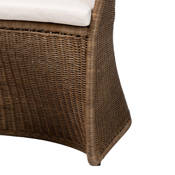 English Elm Bohemian Greywashed Rattan Accent Chair Sculptural Woven Base Boho Living Room Seat B2750P467811