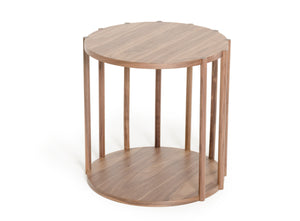 Homeroots 19" Walnut Wood End Table   282805