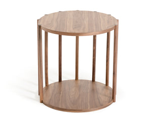 Homeroots 19" Walnut Wood End Table   282805