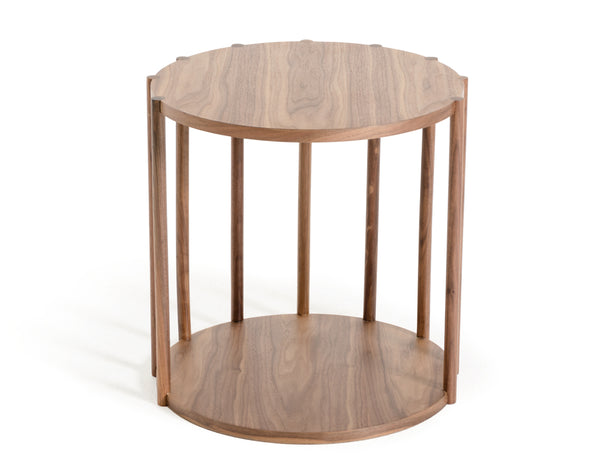 Homeroots 19" Walnut Wood End Table   282805