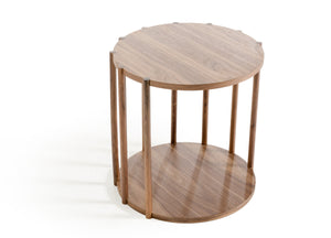 Homeroots 19" Walnut Wood End Table   282805