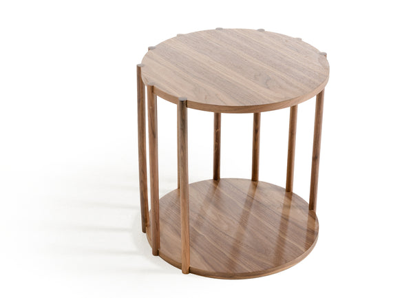 Homeroots 19" Walnut Wood End Table   282805