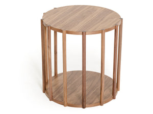 Homeroots 19" Walnut Wood End Table   282805