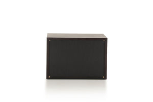 Homeroots 15" Wenge Veneer And Steel Nightstand   282808