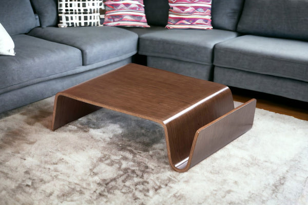 Homeroots 11" Walnut Plywood Coffee Table   282844
